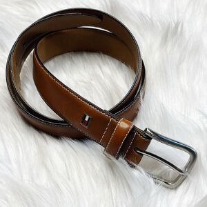 Tommy Hilfiger Leather Belt Brown Size Medium
